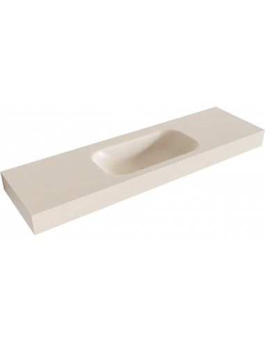BIG SMALL væghængt håndvask 160 x 46 cm Solid surface - Linned
