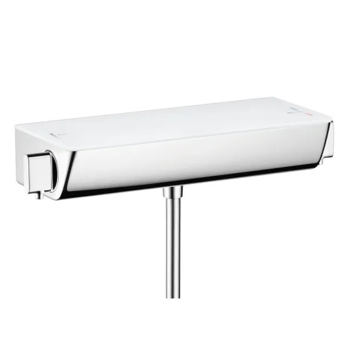 Hansgrohe Ecostat Select brusebatteri, krom/hvid glas