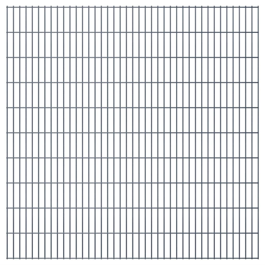 vidaXL havehegnspaneler 2D 2,008x2,03 m 28 m (total længde) grå