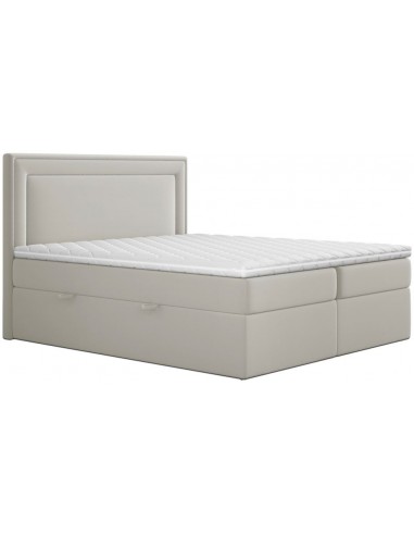Annecy kontinentalseng med opbevaring og sengegavl 180 x 200 cm med 7 komfortzoner - Beige