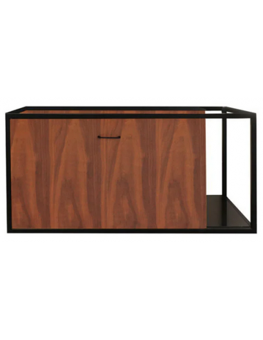 Cebu underskab B100 cm i MDF og metal - Sort/Valnød