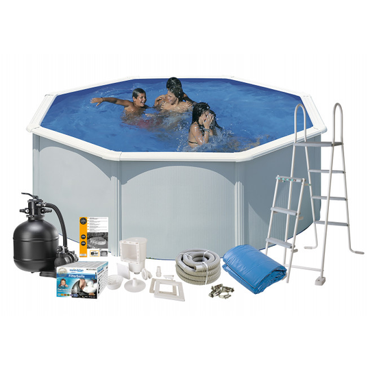 Swim & Fun Pool Basic 132 Ø350 cm Hvid - 2720