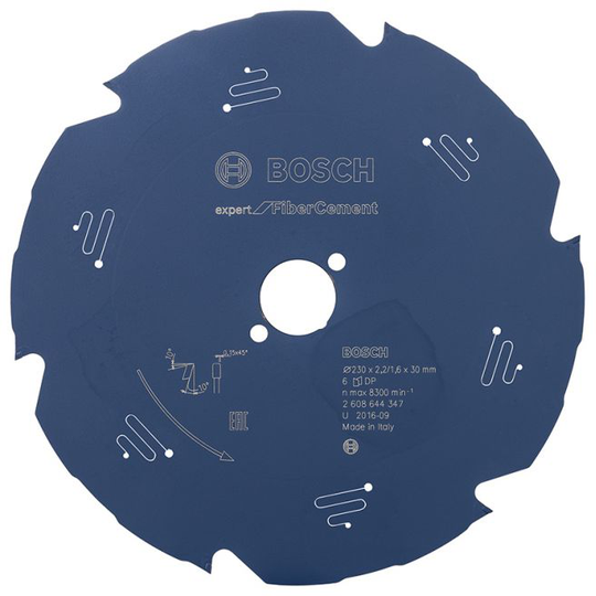 Bosch Rundsavsklinge 230x30x2,2mm 6t Exp Fiber Ceme - 2608644347