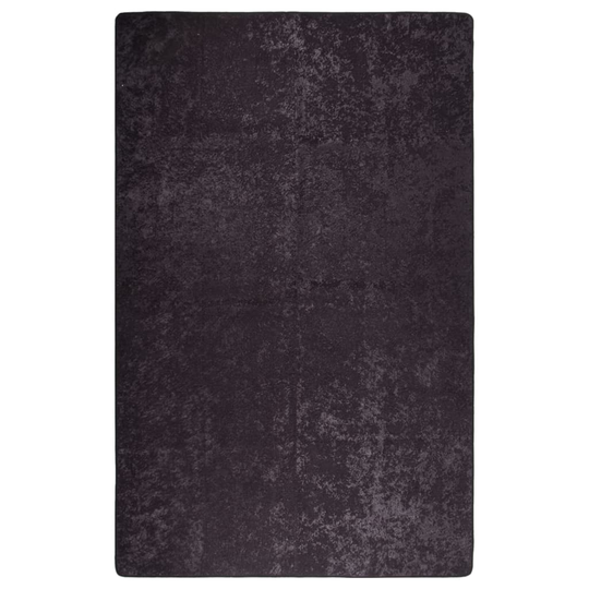 vidaXL gulvtæppe 80x150 cm skridsikkert og vaskbart antracitgrå