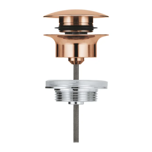 Grohe push-open bundventil 1 1/4", poleret warm sunset