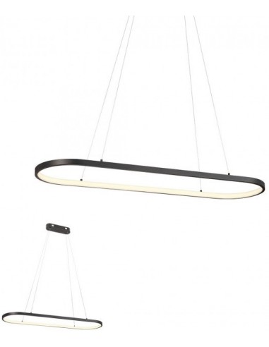 LAP Loftlampe i aluminium 91 x 26 cm 32W LED - Mat sort