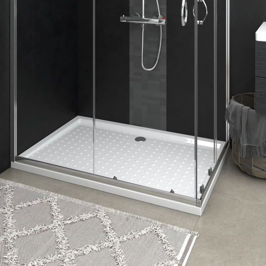 vidaXL brusekar med dupper 80x120x4 cm ABS hvid