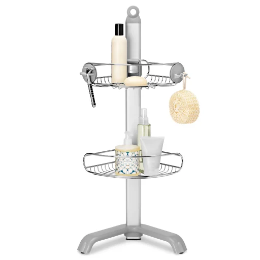 Simplehuman shower caddy til hjørne, mat rustfri stål