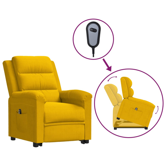 vidaXL løftestol velour gul
