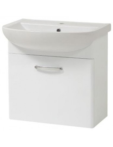 Lissabon komplet badmiljø B60 cm - Hvid højglans