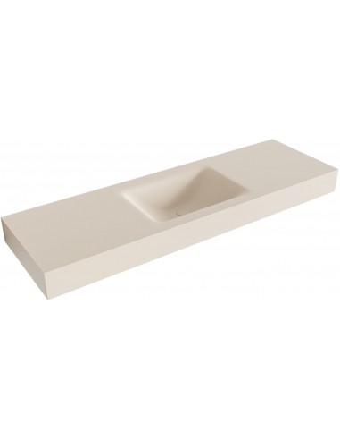 CLOUD væghængt håndvask 150 x 46 cm Solid surface - Linned