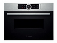 Bosch Serie | 8 CMG633BS1 - Kombinationsovn - til indbygning - niche - bredde: 56 cm - dybde: 55 cm - højde: 45 cm - med selv-rengøring - inox