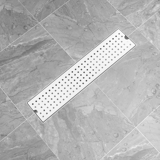 vidaXL gulvafløb med små huller 53x14 cm rustfrit stål