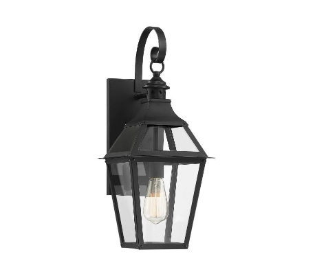 Jackson 1 Væglampe H57 cm - Mat sort/Klar