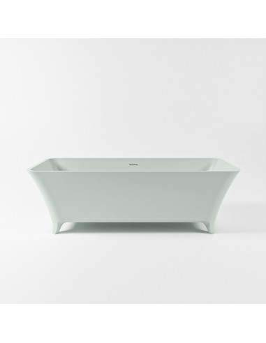LUNDY fritstående badekar 170 x 75 cm Solid surface - Svag grøn