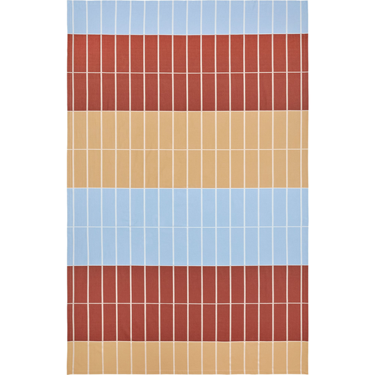 Marimekko Tiiliskivi borddug, 156x250 cm, beige/blå/brun
