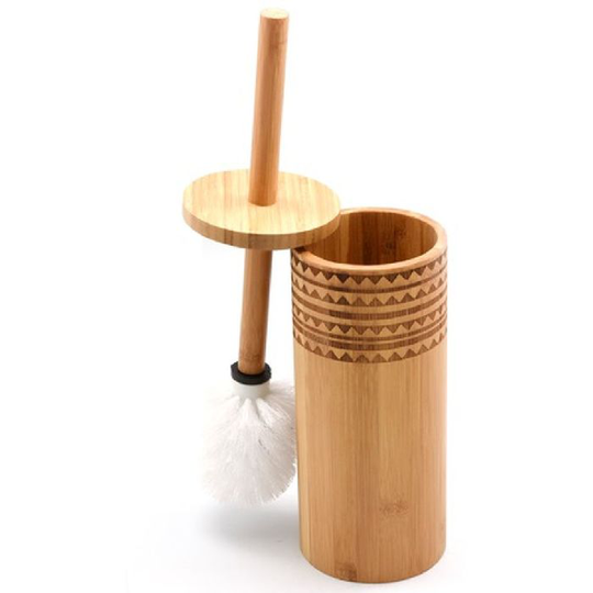 Toiletbørste DKD Home Decor Bambus (10 x 10 x 24 cm)