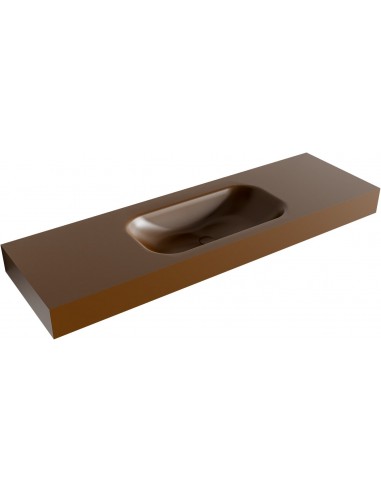 BIG SMALL væghængt håndvask 150 x 46 cm Solid surface - Rust