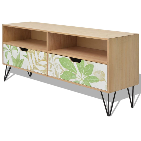 vidaXL tv-kabinet MDF 120 x 30 x 50 cm brun