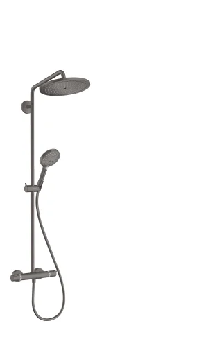 Hansgrohe Croma Select S 280 komplet brusesystem m/EcoSmart & Raindance Select håndbruser, børstet sort krom