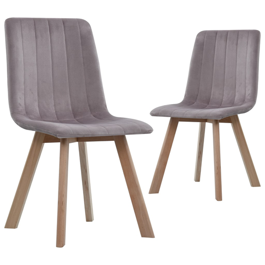 vidaXL spisebordsstole 2 stk. fløjl pink
