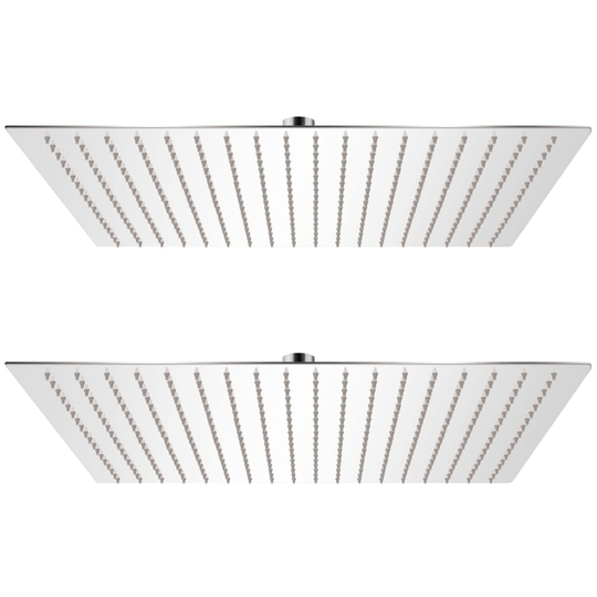vidaXL brusehoved rainshower-funktion 2 stk. rustfrit stål 50 x 50 cm
