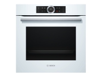 Bosch Serie | 8 HBG634BW1 - Ovn - til indbygning - niche - bredde: 56 cm - dybde: 55 cm - højde: 58.5 cm - med selv-rengøring - Klasse A+ - hvid