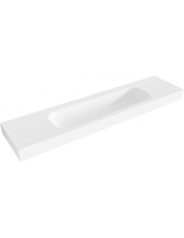 BIG LARGE væghængt håndvask 190 x 46 cm Solid surface - Talkum