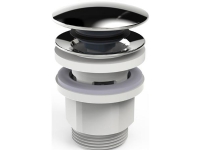 Oras komplet 1 1/4 Push Up krom/komposit bundventil til vaske med eller uden overløb. Ø66,5mm - total højde 77,5 - 94,5 mm.
