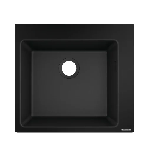 Hansgrohe Køkkenvask 56x51 cm, SilicaTec granit, sort