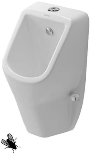 Duravit D-Code urinal med vandtilslutning i top, med flue