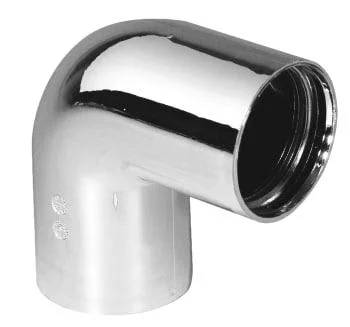 Purus krom bøjning 32 mm muffe/muffe - 90 gr.