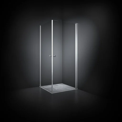 Dansani Match Brusehjørne 100 x 100 cm, Klart glas/Satin profil - Model 1