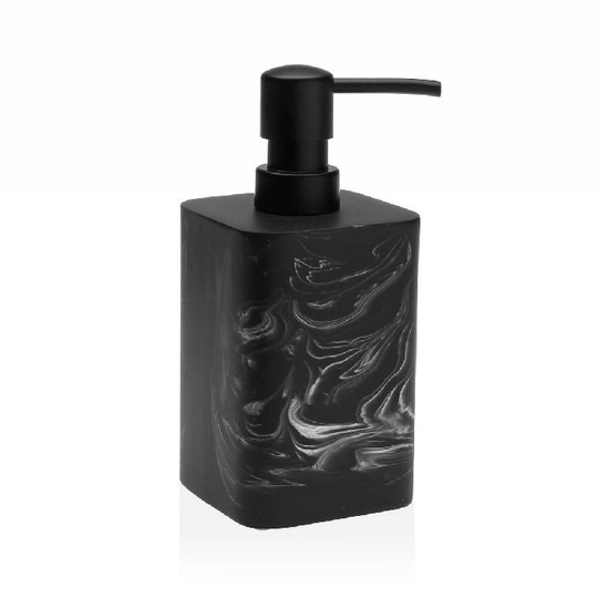 Sæbedispenser Versa Marble Sort Plastik Harpiks (8 x 19,4 x 8 cm)
