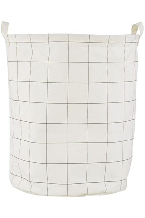 Vaskekurv Squares Ø 40x50 cm - Hvid/Sort