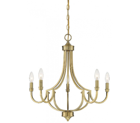 Auburn 5 Lysekrone Ø61 cm - Varm messing