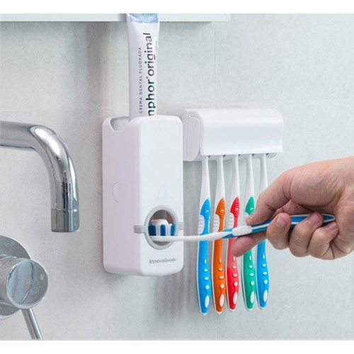 InnovaGoods Tandpastadispenser med Tandbørsteholder