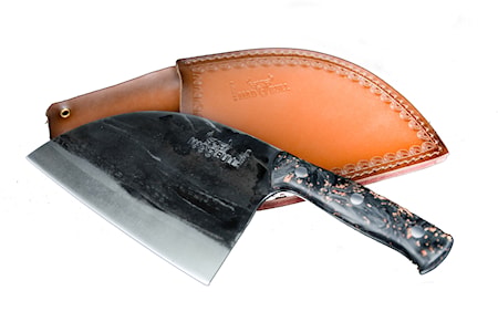 Mad Bull - Serbisk kokkekniv 18cm marmor / carbon håndtag