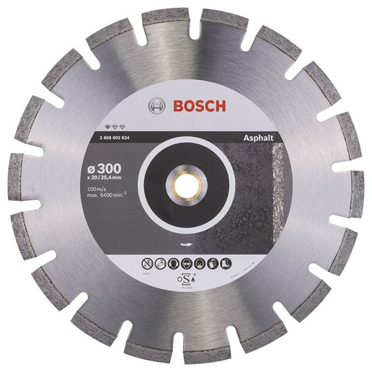 Bosch Diamantskive 300x25,4mm Prof Asphalt - 2608602624