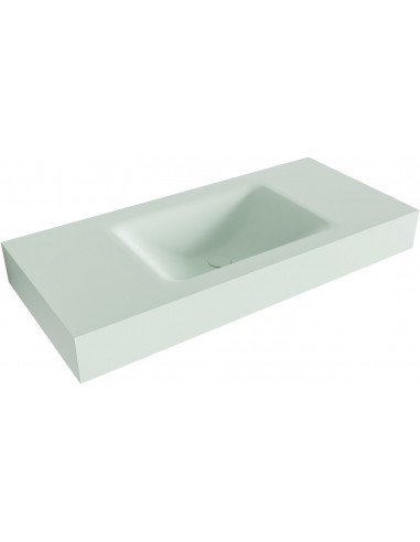 CLOUD væghængt håndvask 100 x 46 cm Solid surface - Svag grøn