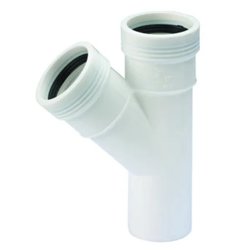 Wafix hvid grenrør 50/50 mm - 45 gr.
