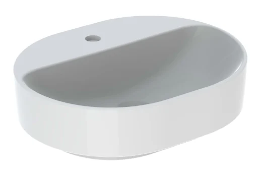 Geberit VariForm Lay-on håndvask ellipse m/hanehul 50x40 cm