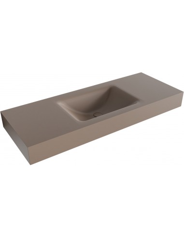 CLOUD væghængt håndvask 120 x 46 cm Solid surface - Røg