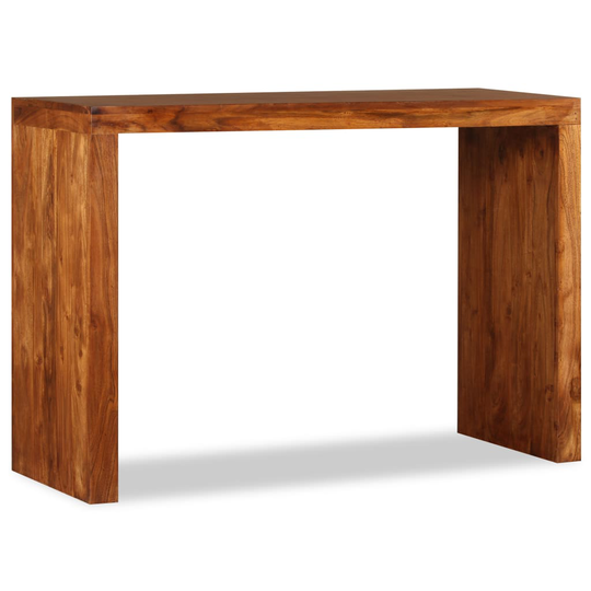 vidaXL konsolbord 110x40x76 cm massivt træ honningfarvet finish