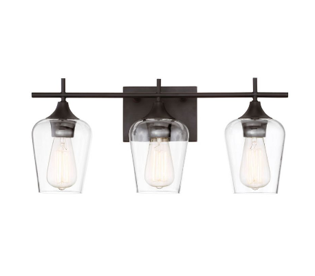 Octave 3 Badeværelseslampe B53 cm - Antik bronze/Klar