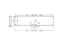 Trilux FidescaPMG3 #7680151 LED-Fugtrumslys LED (RGB) 99 W hvid Hvid