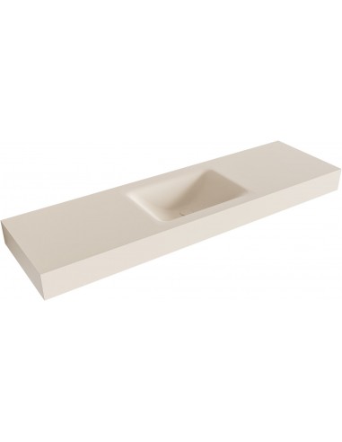 CLOUD væghængt håndvask 160 x 46 cm Solid surface - Linned