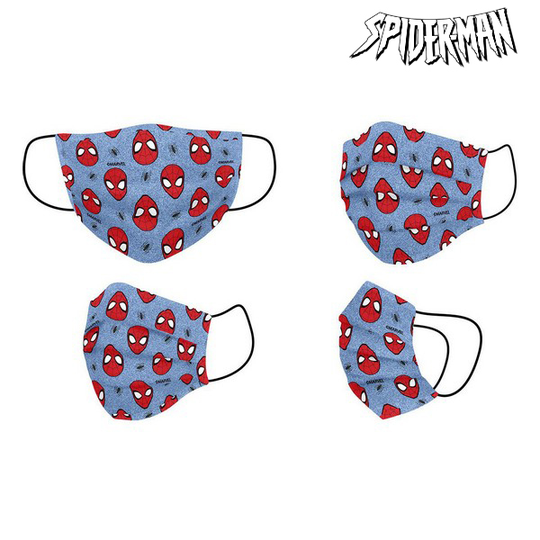 Hygiejnisk maske Spiderman Børns Blå