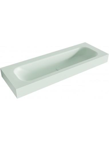 BIG LARGE væghængt håndvask 130 x 46 cm Solid surface - Svag grøn