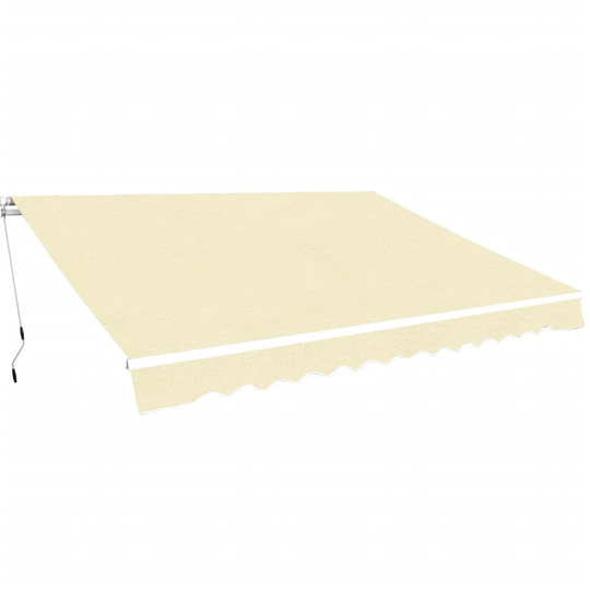vidaXL foldemarkise manuel betjening 600 cm cremefarvet
